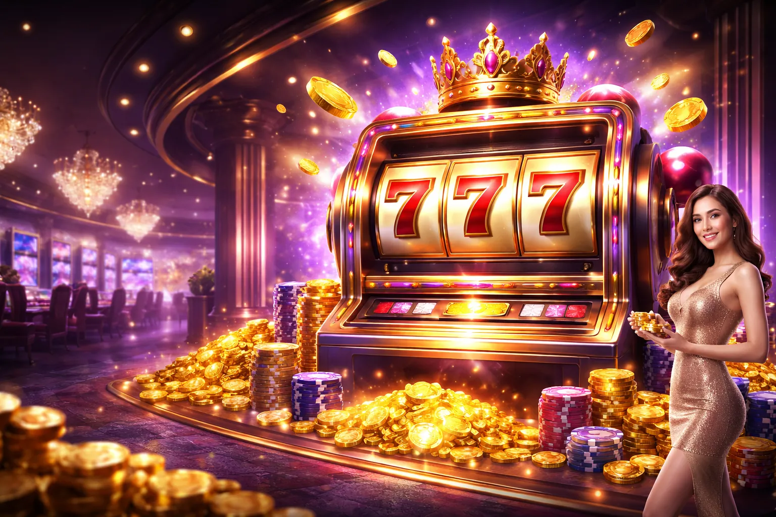 Máy đánh bạc và jackpot rực rỡ tại 98win login